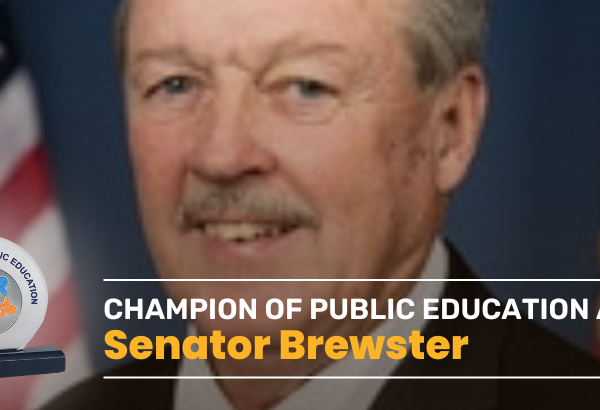 PSBA Presents Senator James Brewster with Champion of Public Education Award 