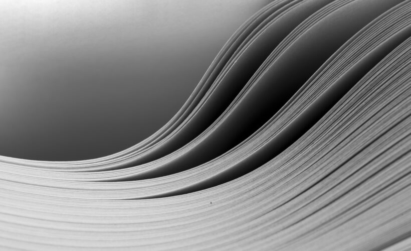 Bending stack of paper